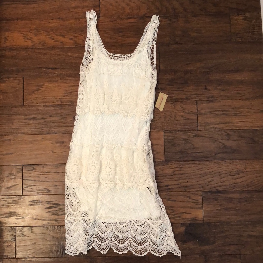 NWT American Rag White/Cream Lacey Summer Dress